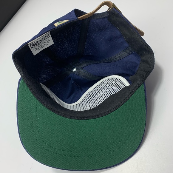 Vintage Classic Sportswear Embroidered HARZA Hat Adjustable Leather Clasp Blue - Picture 9 of 9